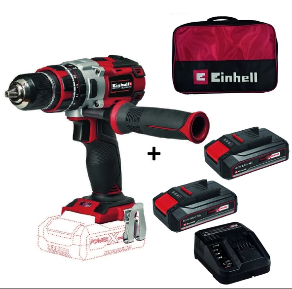 Einhell Te-Cd 18 Li-I Bl Darbeli Matkap + 2x2,5 Ah StarterKit + Bezçanta