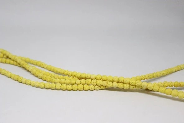 Lav Taşı Sarı Renkli Dizi 6mm - Resim 4