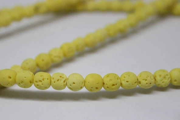 Lav Taşı Sarı Renkli Dizi 6mm - Resim 3