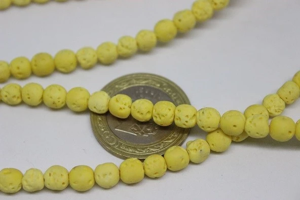 Lav Taşı Sarı Renkli Dizi 6mm - Resim 2