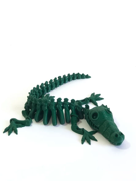 3D Hareketli İskelet Timsah Figürlü Oyuncak - Yeşil - 1