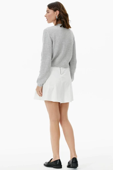 Hırka Atlet İkili Triko Takım - Açık Gri - Resim 7