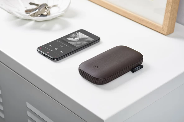 Lexon Powersound Deri Kablosuz Şarj Cihazı ve Bluetooth Hoparlör Kahverengi - 8