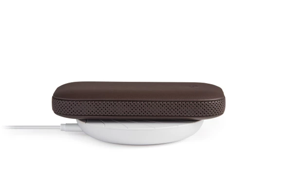 Lexon Powersound Deri Kablosuz Şarj Cihazı ve Bluetooth Hoparlör Kahverengi - 11