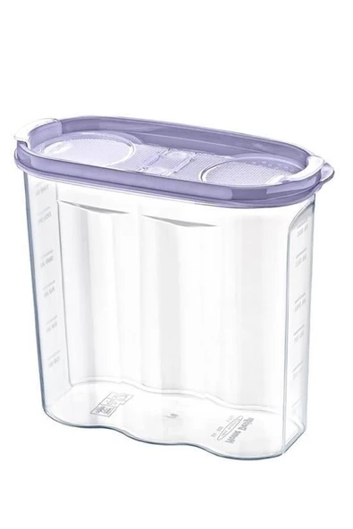 BUFFER® 2 Kapaklı Ölçekli Erzak Kuru Gıda Saklama Kutusu Kabı - 1,7 Litre - SA935 - 5