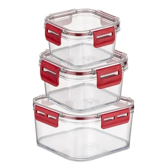 BUFFER® Deprem Pratik Mutfak Kiti-3 3'lü Pratik Silikon Contalı Saklama Kapları+ 2x Su Matarası - 9