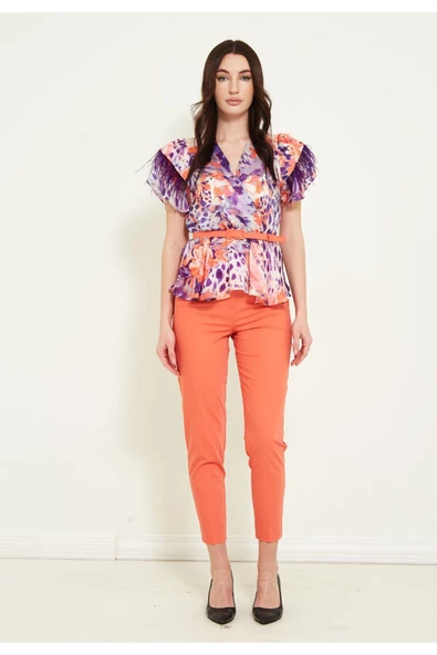 Modatalika Kadın Kemerli Kısa Kollu Tasarım İkili Takım ürün görseli