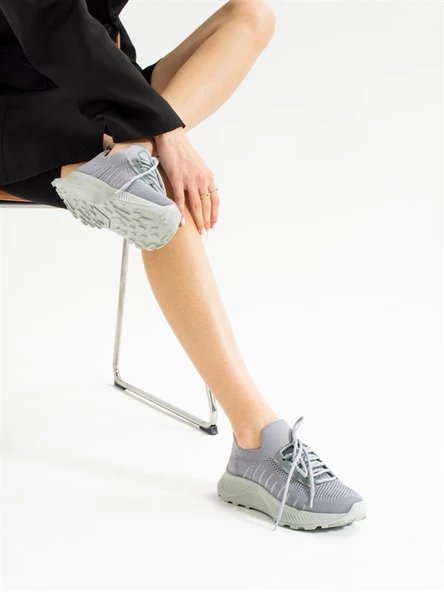 Amsterdam Ultra Rahat Gri Kadın Spor Ayakkabı - 2