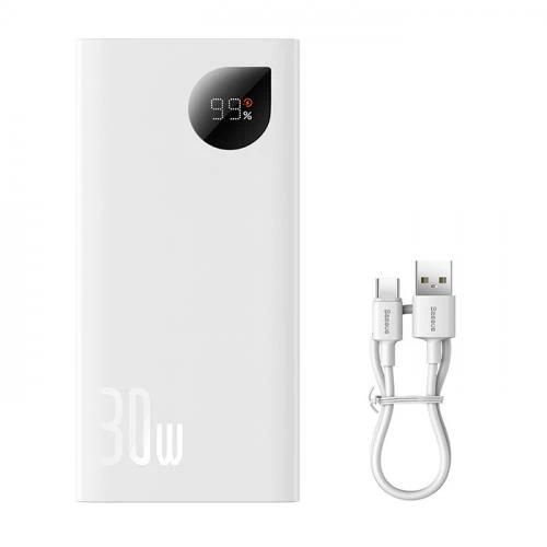 Baseus Premium 30W 10000mAh Dijital Göstergeli Taşınabilir Powerbank, Super Vooc Hızlı Powerbank - 5