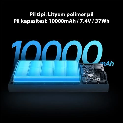 Baseus Premium 30W 10000mAh Dijital Göstergeli Taşınabilir Powerbank, Super Vooc Hızlı Powerbank - 7