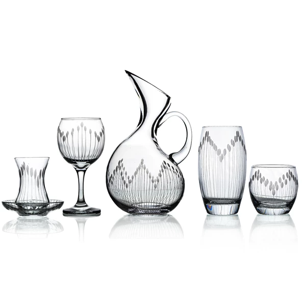 Decocia Pudgy 61 Parça Bardak Çeyiz Seti Ördek Karaflı Vega Desenli ürün görseli