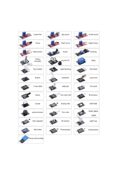 37 Parça Arduino Sensör Kiti Seti - Resim 2