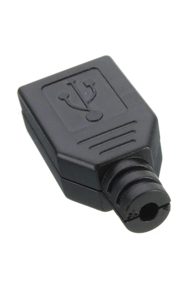 4 PİN DİŞİ USB SOKET - PLASTİK KAPAKLI USB BAĞLANTI - 6