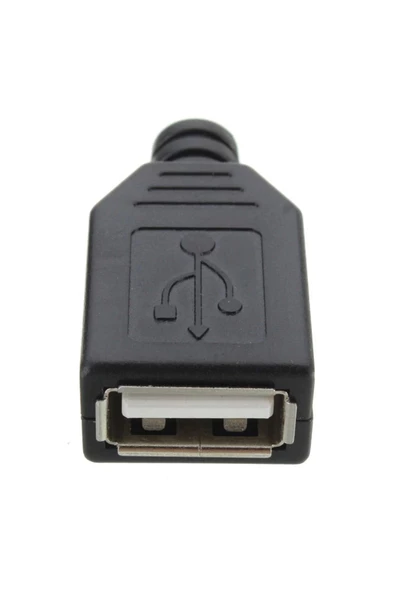 4 PİN DİŞİ USB SOKET - PLASTİK KAPAKLI USB BAĞLANTI - 7