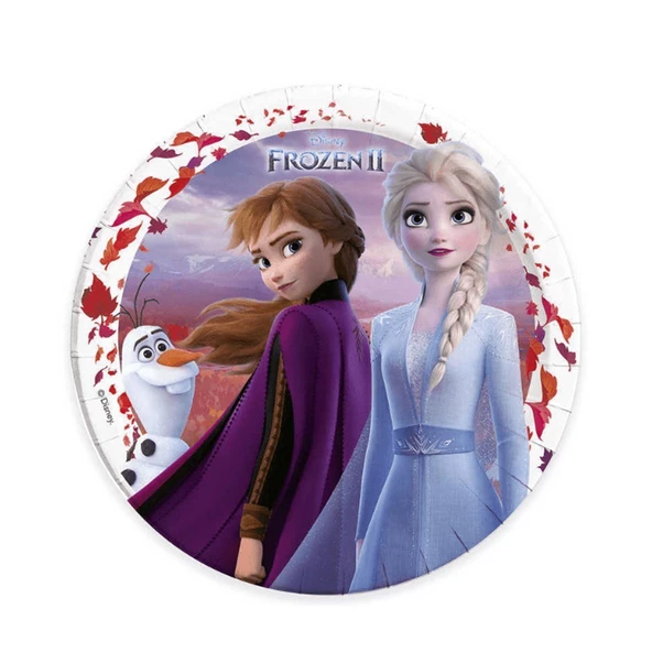 LDC1259 Balonevi, Frozen II 8 adet Kağıt Tabak 23 cm