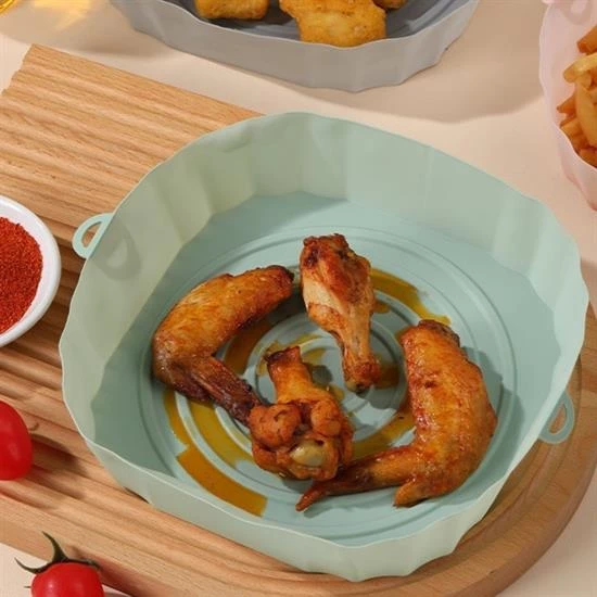 BUFFER® Airfryer Kare Model Pişirme Matı Pembe, Pişirme Matı Gri ve Pişirme Matı Vizon 20 Cm - 3
