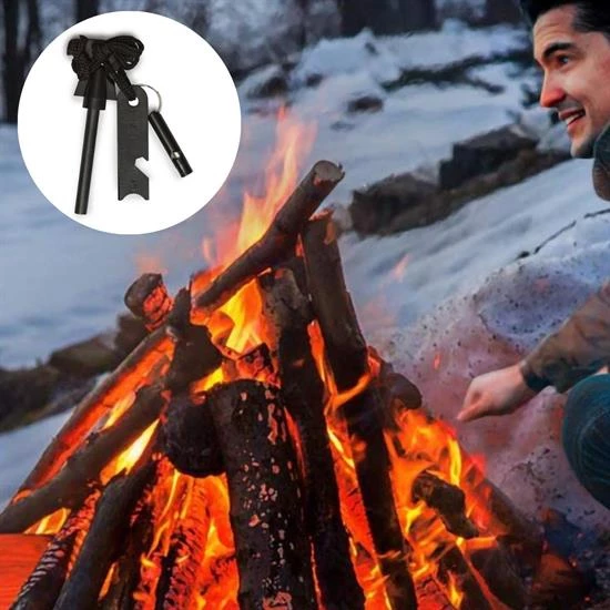 BUFFER® Deprem Acil Durum Seti Zoomlu El Feneri+ Magnezyum Çakmaktaşı Ateş Başlatıcı Düdük Hediyeli - 5