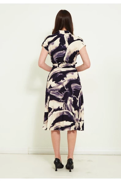 Modatalika Kadın Diz Boyu Kolsuz Elbise - Resim 3