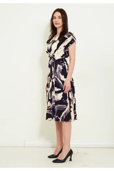 Modatalika Kadın Diz Boyu Kolsuz Elbise - Resim 2