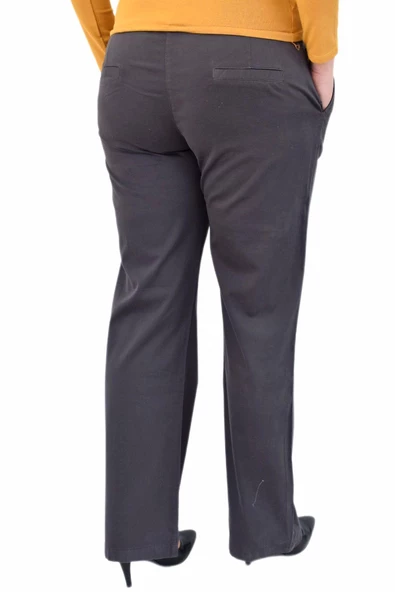 Kadın Kanvas Düşük Bel Bol Pantolon BOLT-036 - Resim 6