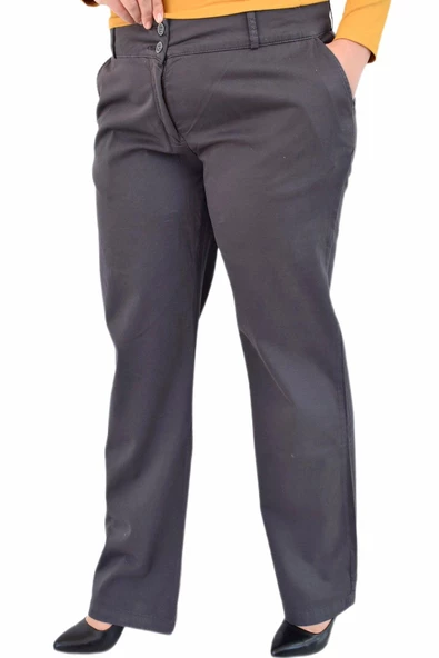 Kadın Kanvas Düşük Bel Bol Pantolon BOLT-036 - Resim 5