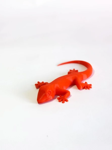 3D Kertenkele Gecko Figürlü Model Oyuncak - Turuncu - Resim 5