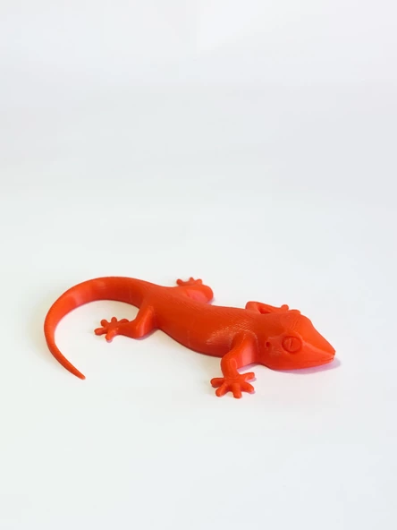 3D Kertenkele Gecko Figürlü Model Oyuncak - Turuncu - Resim 6