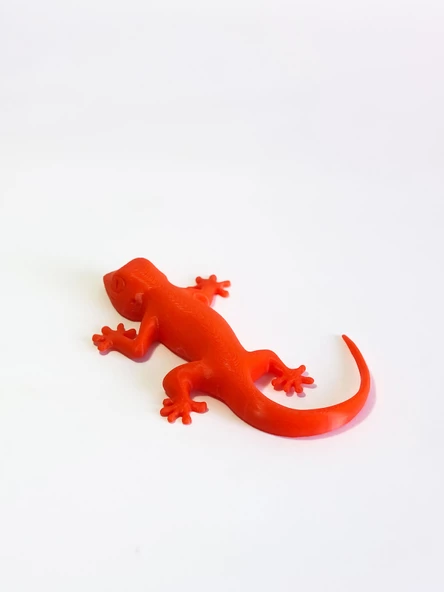 3D Kertenkele Gecko Figürlü Model Oyuncak - Turuncu - Resim 2