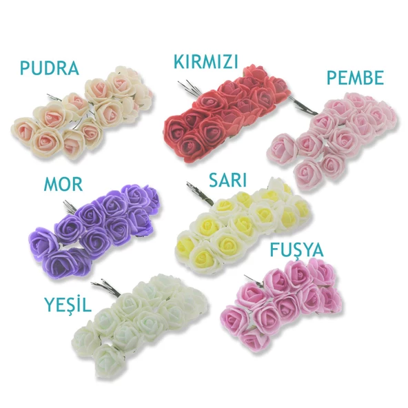 12 Demet (144 Adet) Lateks Gül Çiçek - 9