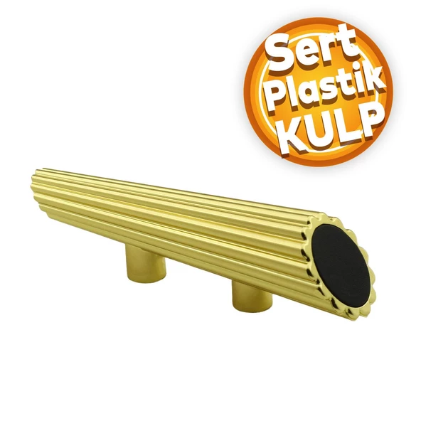 Küçük Alfa Mobilya Çekmece Mutfak Dolap Dolabı Kulpu Kulbu 33 Mm Gold (MAT SİYAH) Sert Plastik Kulp