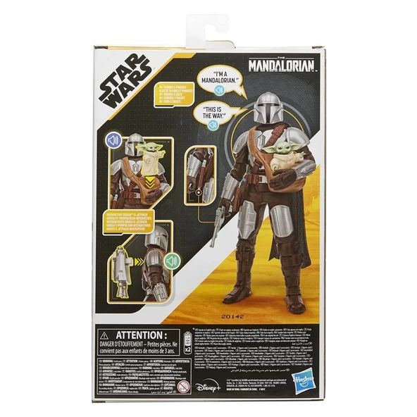 Star Wars Galactic Action The Mandalorian ve Grogu Figür F5194 - 5