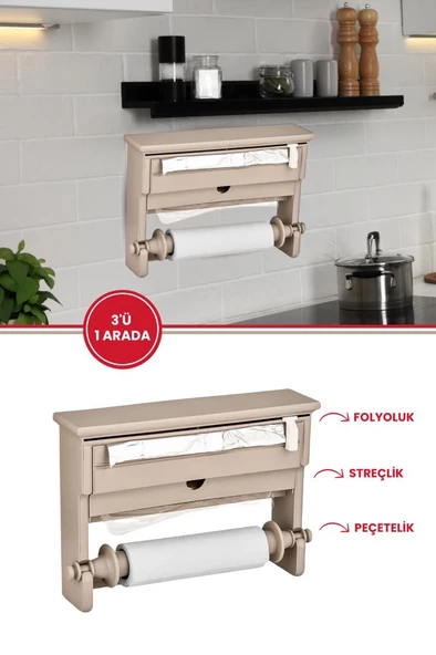 Flosoft 3’lü Folyoluk / Streçlik - Kağıt Havluluk - Folyoluk 3’ü Bir Arada - 7