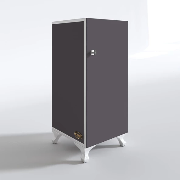 Kenzlife kilitli dolap rana39 gri 68*39*39 banyo dolabı hazır mutfak ofis kiler kitaplık evrak ayaklı - Resim 2