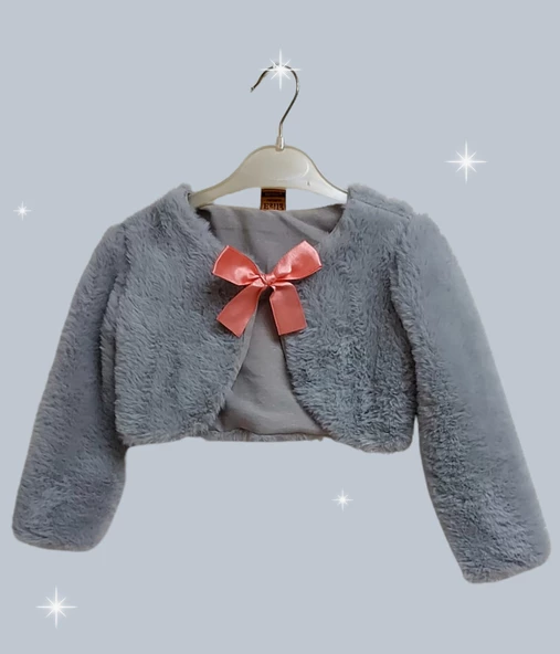 Kız Çocuk Peluş Bolero, Çocuk Abiye Bolerosu - 4