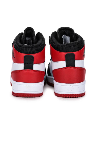 Kiko Kids Hayka Cırtlı Basketbol Erkek/Kız Çocuk Spor Ayakkabı Siyah - Kırmızı - 4