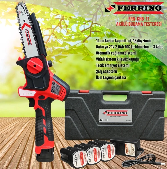 Ferrino KHB-11 Akülü Budama Testeresi 16.8V 2.0Ah Lithium-İon Akü - 2