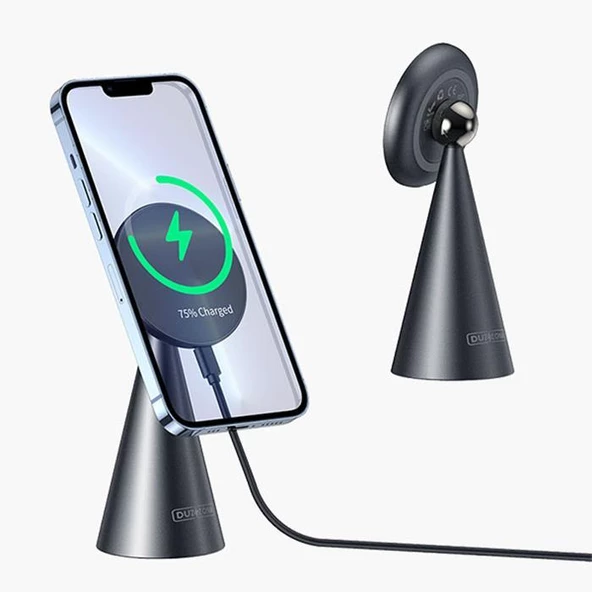 Polham 1 MT 15W Torpido Üstü Araç İçi Telefon Tutucu Magsafe İphone 12,13,14 Serisi Kablosuz Şarj Aleti - 5