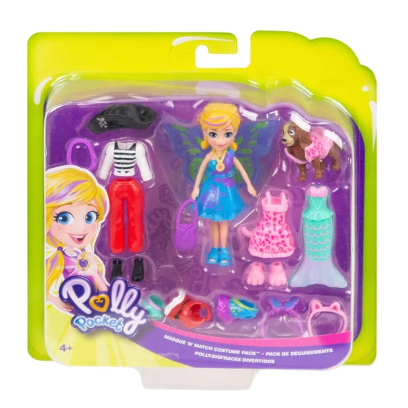 Polly Pocket ve Hayvan Dostu Kostüm Giyiyor Oyun Seti GDM15