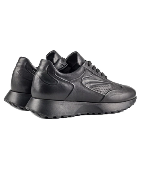 Diavel Siyah Hakiki Deri Erkek Spor (Sneaker) Ayakkabı - Resim 4