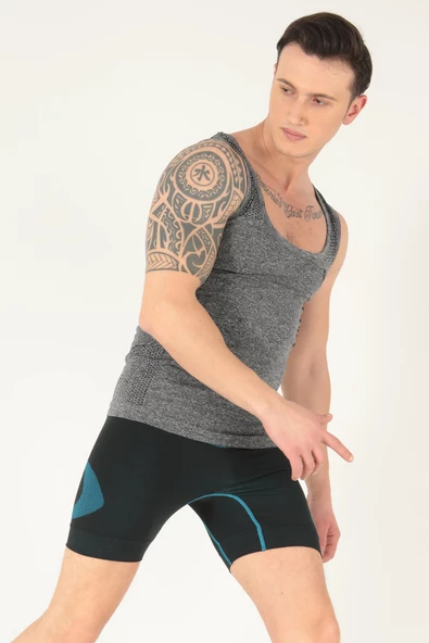 Sporcu Gym Seamless Dikişsiz T-shirt - Resim 7