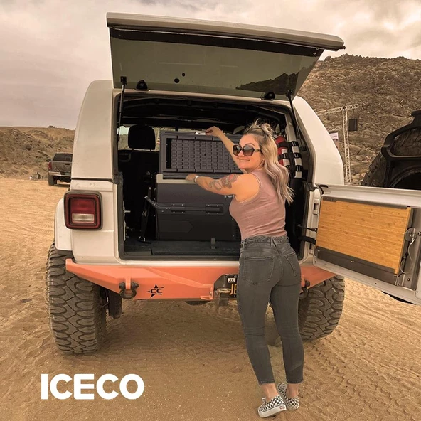 Iceco K65s 12/24Volt 65Lt Akülü/Kablolu/ Kompresörlü Tekerlekli Outdoor Oto Buzdolabı/Dondurucu (Akü Dahil Değildir) - 12