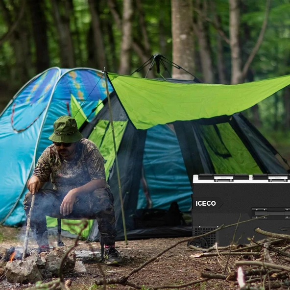 Iceco K75d 12/24Volt 75Lt Akülü/Kablolu/ Çift Bölmeli Kompresörlü Outdoor Oto Buzdolabı/Dondurucu (Akü Dahil Değildir) - 10