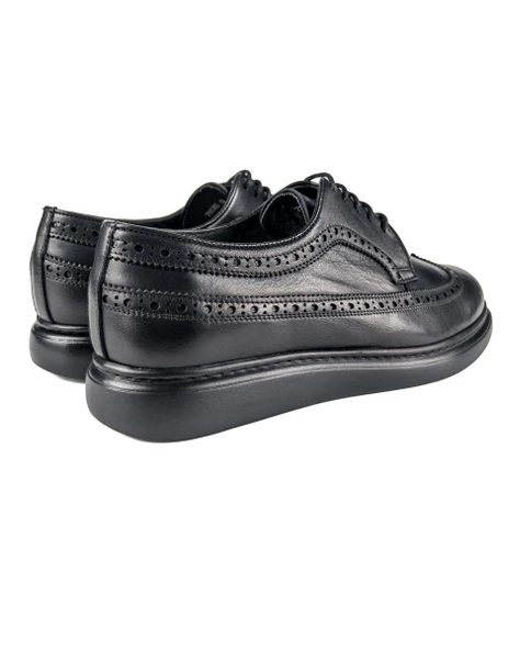 Tango Siyah Hakiki Deri Günlük Klasik Erkek Ayakkabı - 4