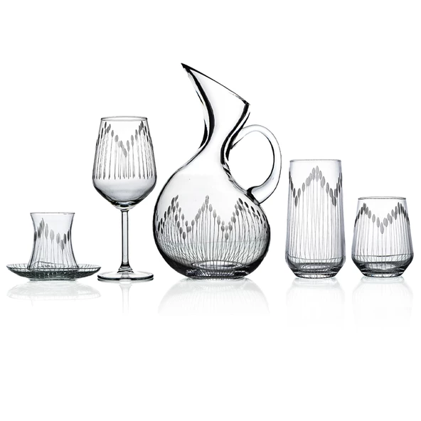 Decocia Kazaan 61 Parça Kesme Bardak Çeyiz Seti Ördek Karaflı Vega Desenli ürün görseli