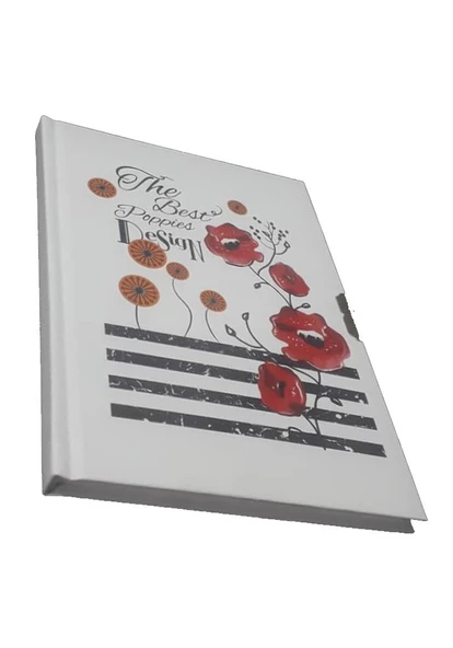 Hatıra Defteri Kilitli Kız Modeli Günlük Defteri Mikro Sert Kapak 100 Yaprak Çizgili 1 Adet - 4