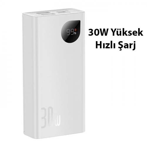 Baseus Super Şarj Ultra Mini 30W 10000mAh Powerbank  VOOC Edition Destekli Akım Korumalı 10000 Powerbank - 8