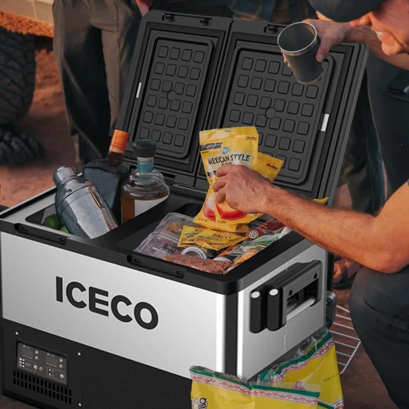 ICECO TCD45 12/24Volt 45 Litre Çift Bölmeli Outdoor Kompresörlü Oto Buzdolabı/Dondurucu - 7