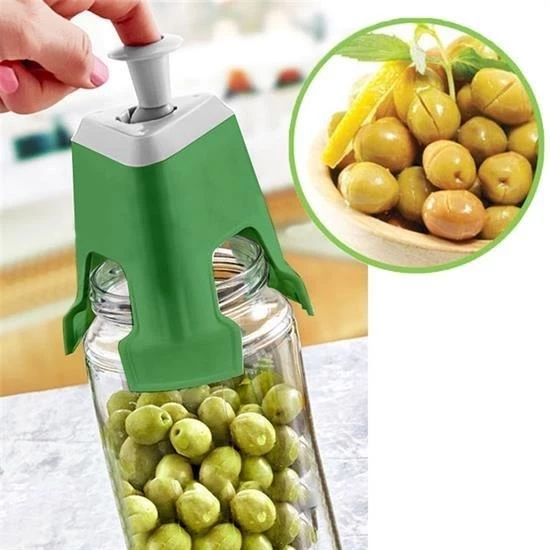 BUFFER® Kolay Zeytin Dilme Çizme Aparatı Pratik Kolay Zeytin Çizici Alet - 4