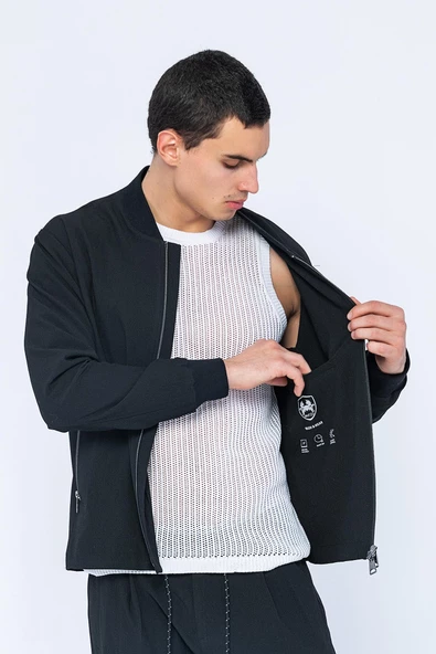 CEKMON Erkek Regular Fit Bomber Yaka Bürümcük Kumaş Ekstra Rahat Ve Hafif Spor Ceket - 7