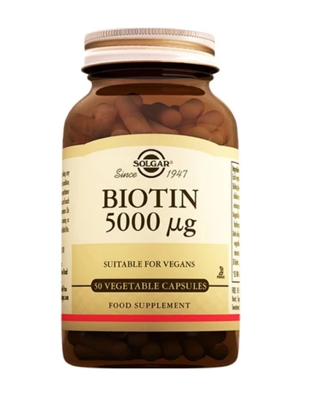 Solgar Biotin Bitkisel Kapsül 5000 Mg 50 Kapsül